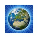 Изображение представляет собой трехмерное отображение Земли, планеты, расположенной на жи…